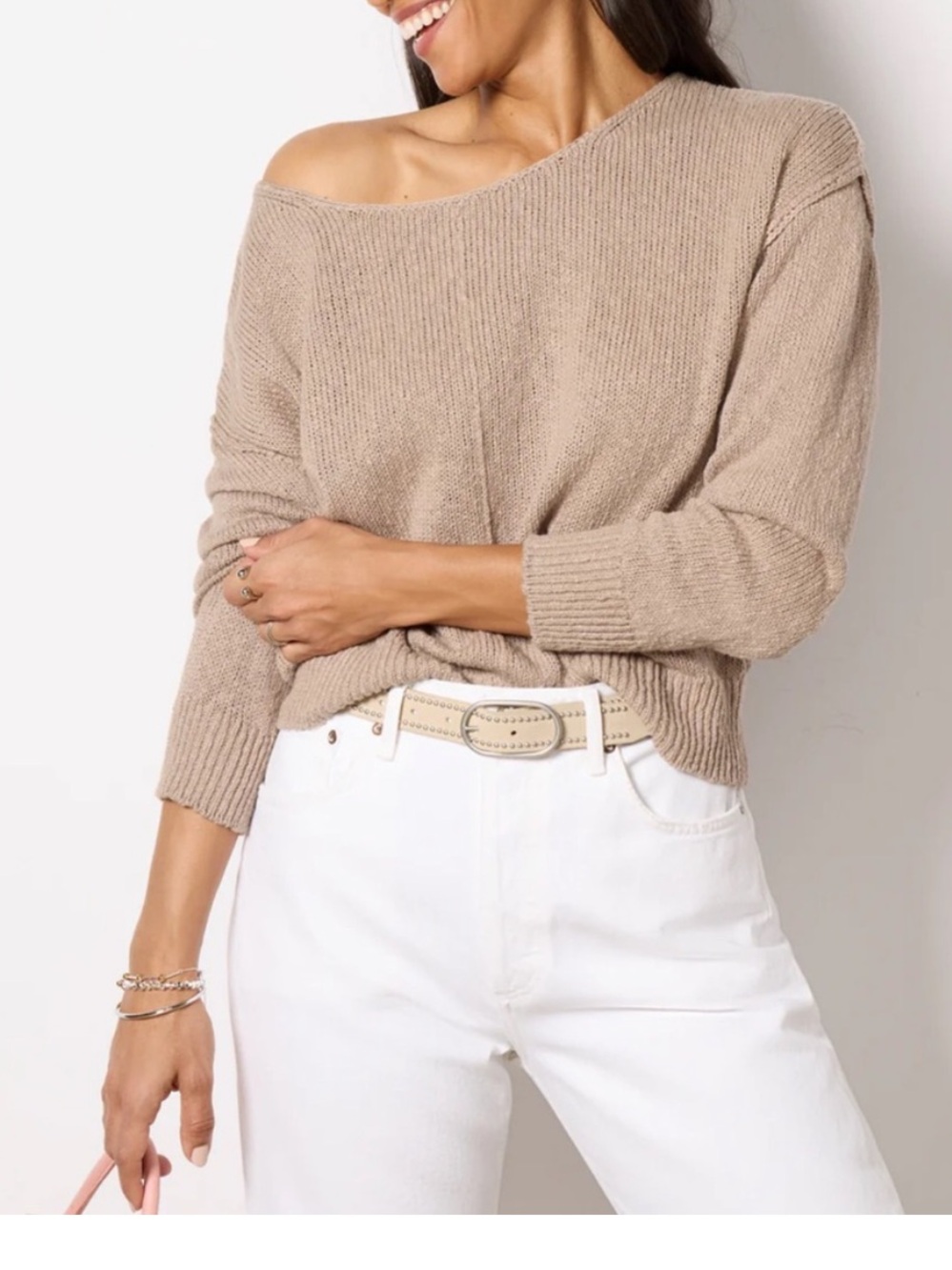 Evereve Naia off shoulder pullover sweater